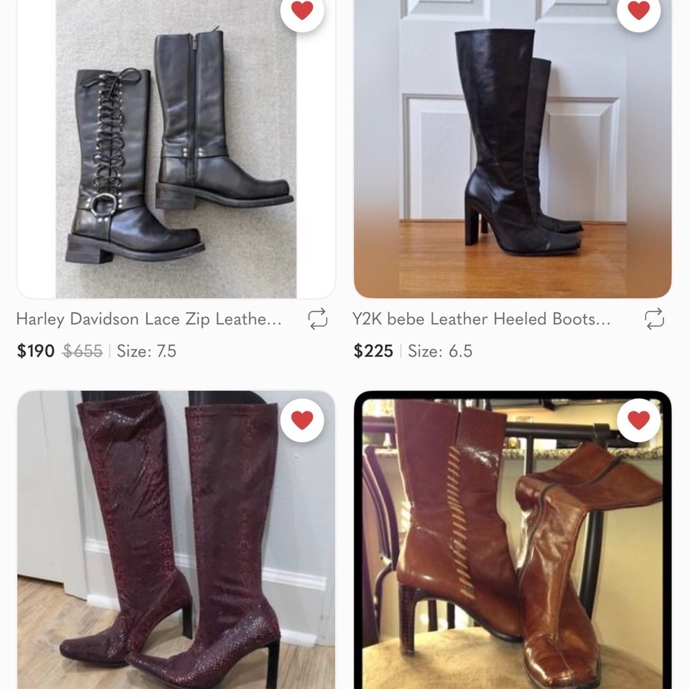 ISO boots:jackets:heels